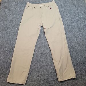 Vintage Woolrich Flannel Lined High Rise Pants Womens Size 12 Beige Khaki